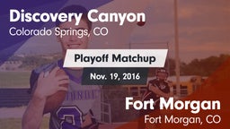 Matchup: Discovery Canyon vs. Fort Morgan  2016