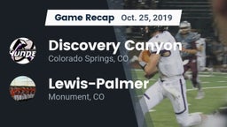 Recap: Discovery Canyon  vs. Lewis-Palmer  2019