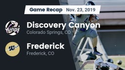 Recap: Discovery Canyon  vs. Frederick  2019