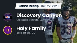 Recap: Discovery Canyon  vs. Holy Family  2020