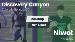 Matchup: Discovery Canyon vs. Niwot  2020