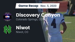Recap: Discovery Canyon  vs. Niwot  2020