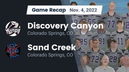 Recap: Discovery Canyon  vs. Sand Creek  2022