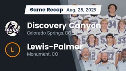 Recap: Discovery Canyon  vs. Lewis-Palmer  2023