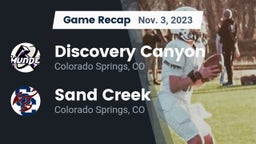 Recap: Discovery Canyon  vs. Sand Creek  2023