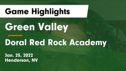 Green Valley  vs Doral Red Rock Academy Game Highlights - Jan. 25, 2022