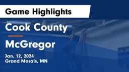 Cook County  vs McGregor  Game Highlights - Jan. 12, 2024
