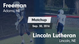 Matchup: Freeman vs. Lincoln Lutheran  2016
