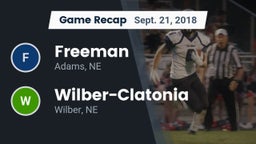 Recap: Freeman  vs. Wilber-Clatonia  2018