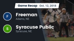 Recap: Freeman  vs. Syracuse Public  2018
