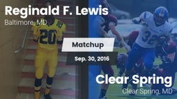 Matchup: Lewis vs. Clear Spring  2016