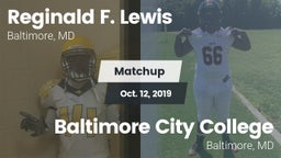 Matchup: Lewis vs. Baltimore City College  2019