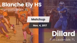 Matchup: Blanche Ely HS vs. Dillard  2017