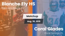 Matchup: Blanche Ely HS vs. Coral Glades  2019