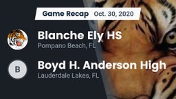 Recap: Blanche Ely HS vs. Boyd H. Anderson High 2020