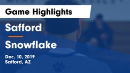 Safford  vs Snowflake  Game Highlights - Dec. 10, 2019