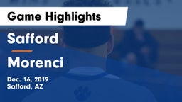 Safford  vs Morenci  Game Highlights - Dec. 16, 2019