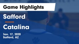 Safford  vs Catalina  Game Highlights - Jan. 17, 2020