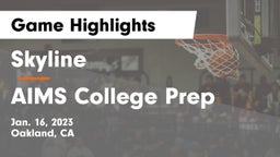 Skyline  vs AIMS College Prep Game Highlights - Jan. 16, 2023