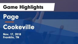 Page  vs Cookeville Game Highlights - Nov. 17, 2018