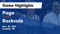 Page  vs Rockvale  Game Highlights - Nov. 28, 2023