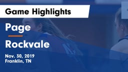 Page  vs Rockvale  Game Highlights - Nov. 30, 2019