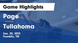 Page  vs Tullahoma  Game Highlights - Jan. 20, 2023
