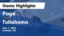 Page  vs Tullahoma  Game Highlights - Feb. 7, 2023