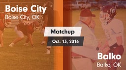 Matchup: Boise City High vs. Balko  2016