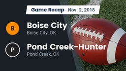 Recap: Boise City  vs. Pond Creek-Hunter  2018