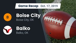 Recap: Boise City  vs. Balko  2019