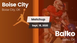 Matchup: Boise City High vs. Balko  2020