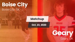 Matchup: Boise City High vs. Geary  2020