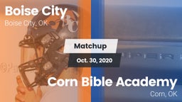 Matchup: Boise City High vs. Corn Bible Academy  2020