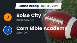 Recap: Boise City  vs. Corn Bible Academy  2020