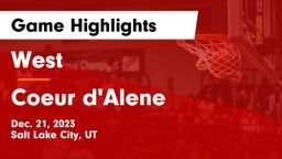 West  vs Coeur d'Alene  Game Highlights - Dec. 21, 2023