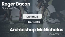 Matchup: Roger Bacon vs. Archbishop McNicholas  2016