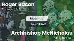 Matchup: Roger Bacon vs. Archbishop McNicholas  2017