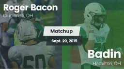 Matchup: Roger Bacon vs. Badin  2019