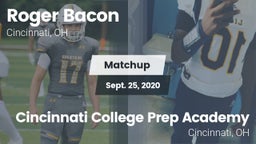 Matchup: Roger Bacon vs. Cincinnati College Prep Academy  2020