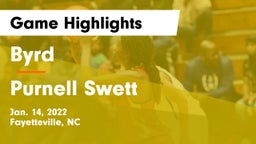 Byrd  vs Purnell Swett  Game Highlights - Jan. 14, 2022