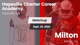 Matchup: Hapeville Charter vs. Milton  2020