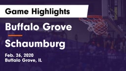 Buffalo Grove  vs Schaumburg  Game Highlights - Feb. 26, 2020