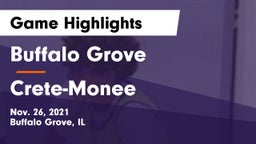 Buffalo Grove  vs Crete-Monee  Game Highlights - Nov. 26, 2021