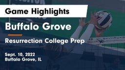 Buffalo Grove  vs Resurrection College Prep  Game Highlights - Sept. 10, 2022