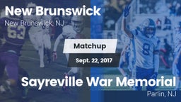 Matchup: New Brunswick High vs. Sayreville War Memorial  2017