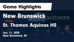 New Brunswick  vs St. Thomas Aquinas HS Game Highlights - Jan. 11, 2020