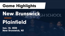 New Brunswick  vs Plainfield  Game Highlights - Jan. 18, 2020
