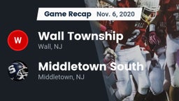 Recap: Wall Township  vs. Middletown South  2020