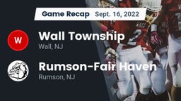 Recap: Wall Township  vs. Rumson-Fair Haven  2022